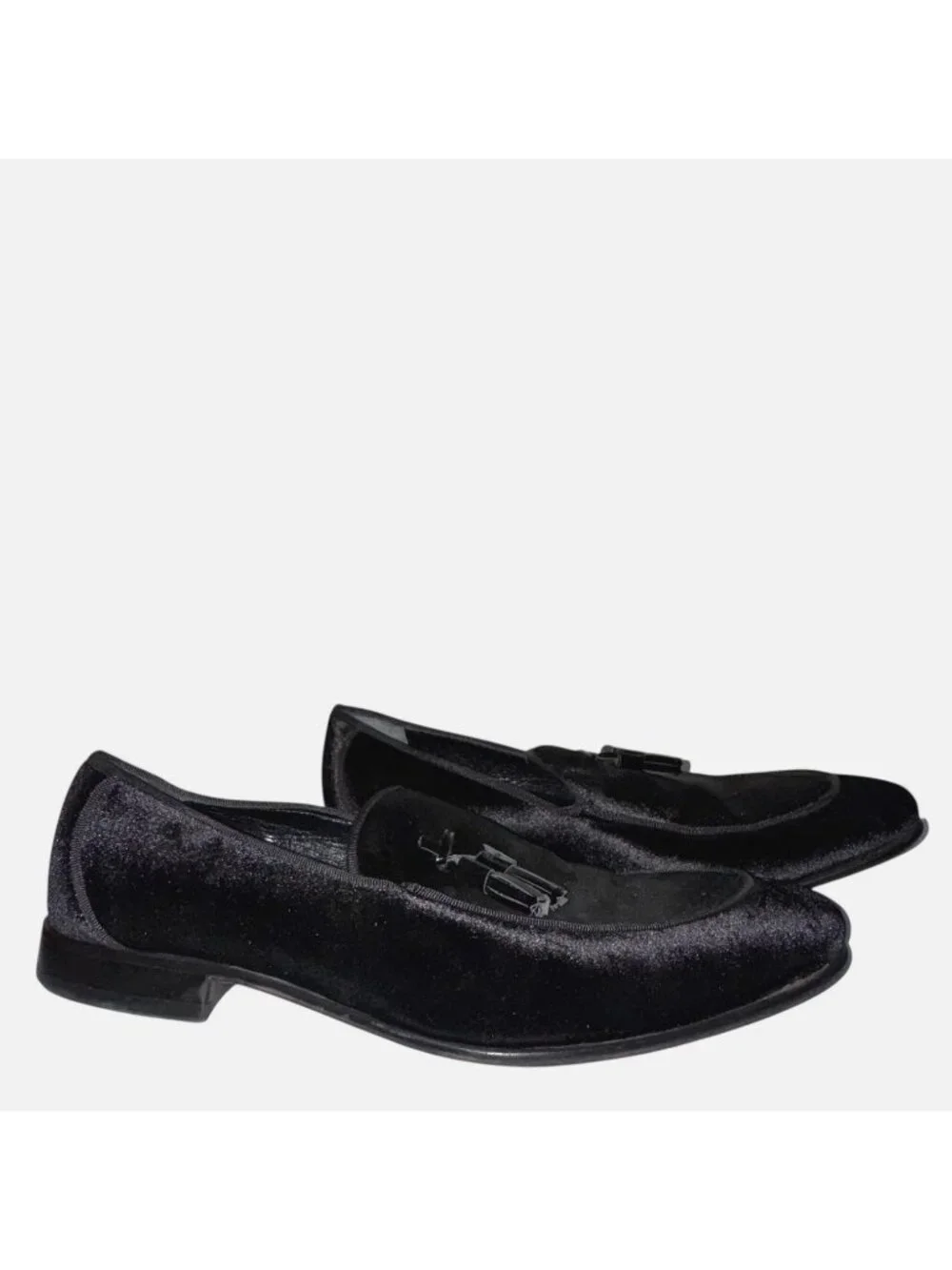 Genio Hand Made Velvet Tassel Loafers 45 12 Formal Dress Shoes Smoking Slippers